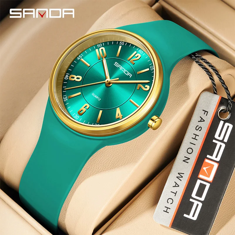 Silicone Band Women - SANDA Fashion Women Quartz Watch Simple