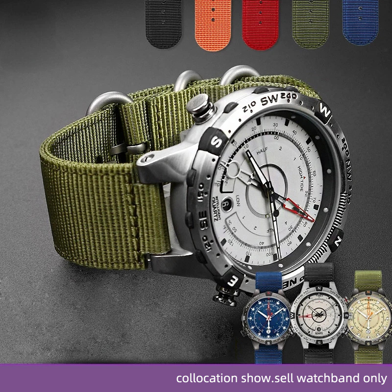 Citizen Watch Promaster - 24*16mm Convex Metal ring nylon Watchband