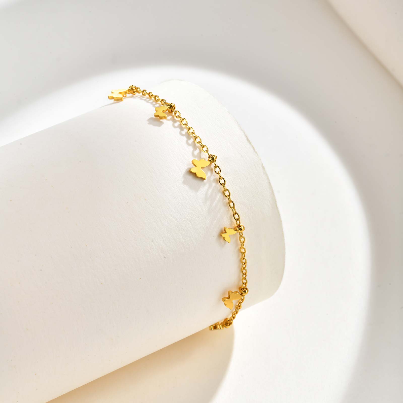 Exquisite Butterfly Chain Brac - Butterfly Clasp Deployant review and price