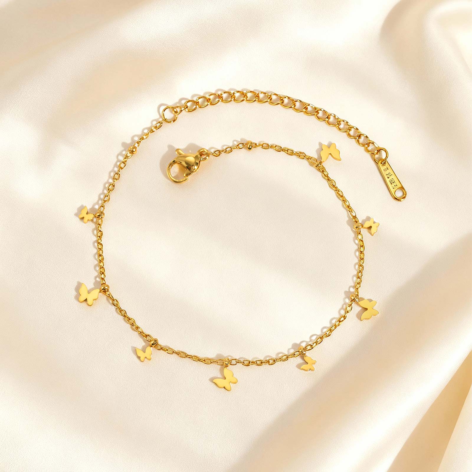 Exquisite Butterfly Chain Brac - Butterfly Clasp Deployant review and price