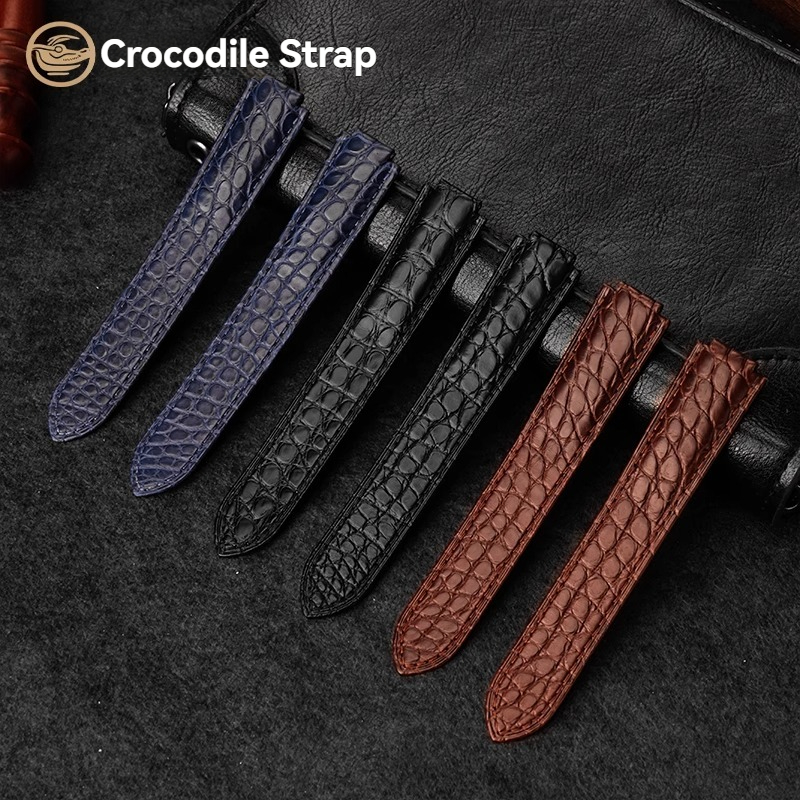 Crocodile leather watch strap  - Cartier Watch Ballon Bleu review and price