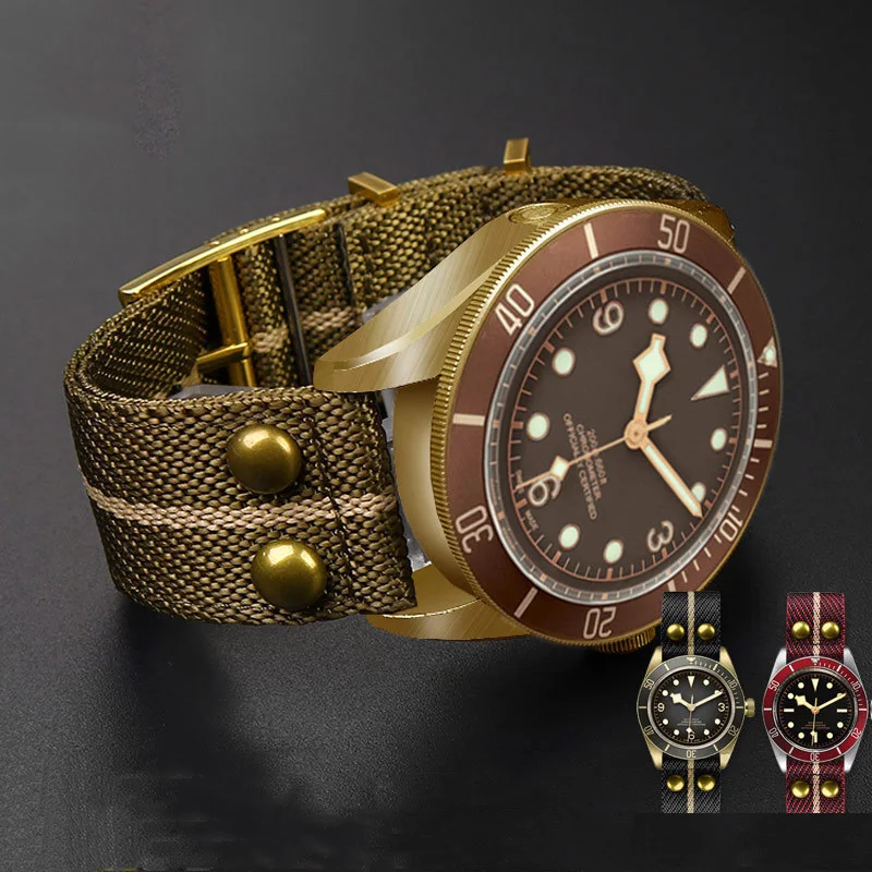 Retro With Rivets Nylon Watch  - Nato Strap Nylon review and price