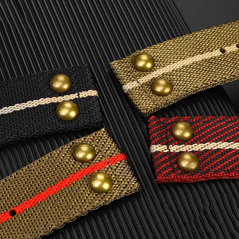 Retro With Rivets Nylon Watch  - Nato Strap Nylon review and price