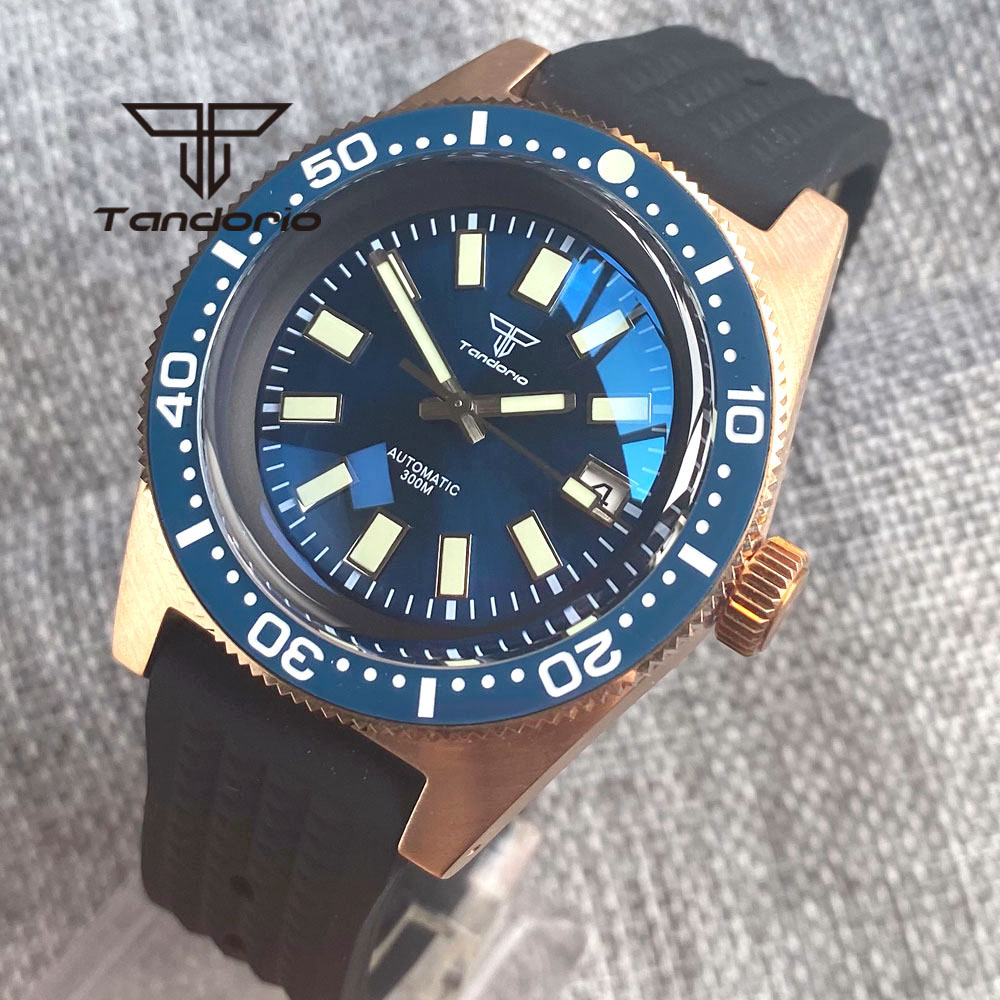 Tandorio 62 MAS CUSN8 Solid Br - Rubber Strap Diver review and price