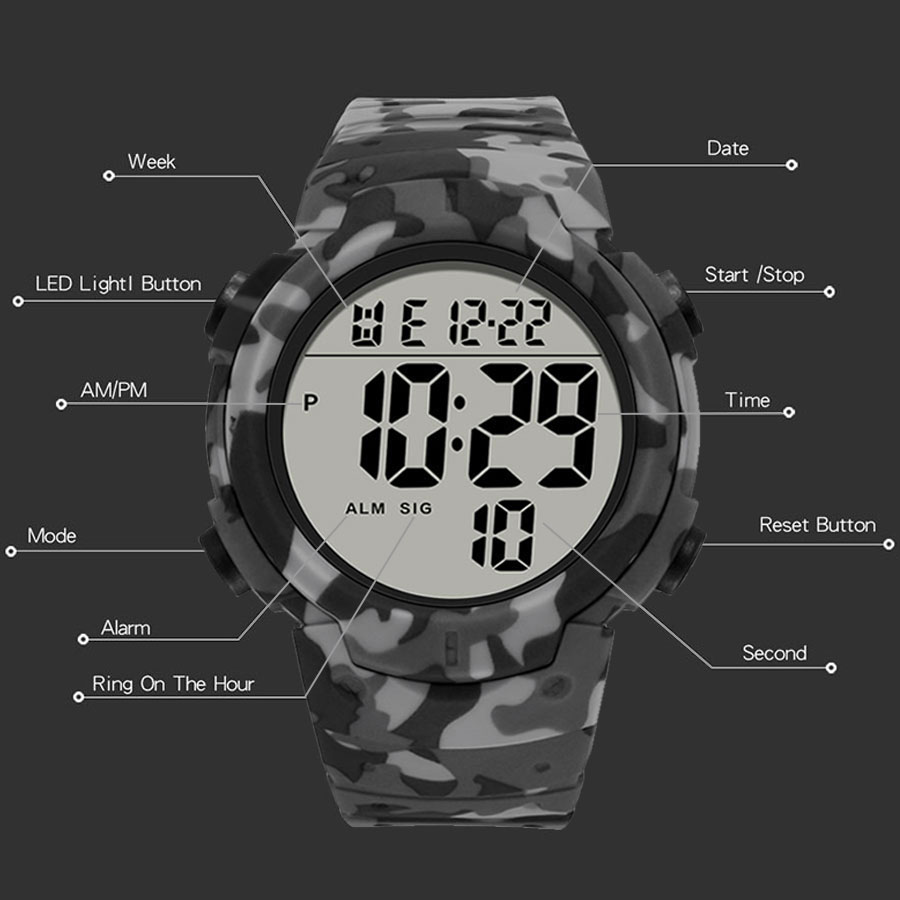 Camouflage Electronic Watch Me - Canvas Strap Watch review and price