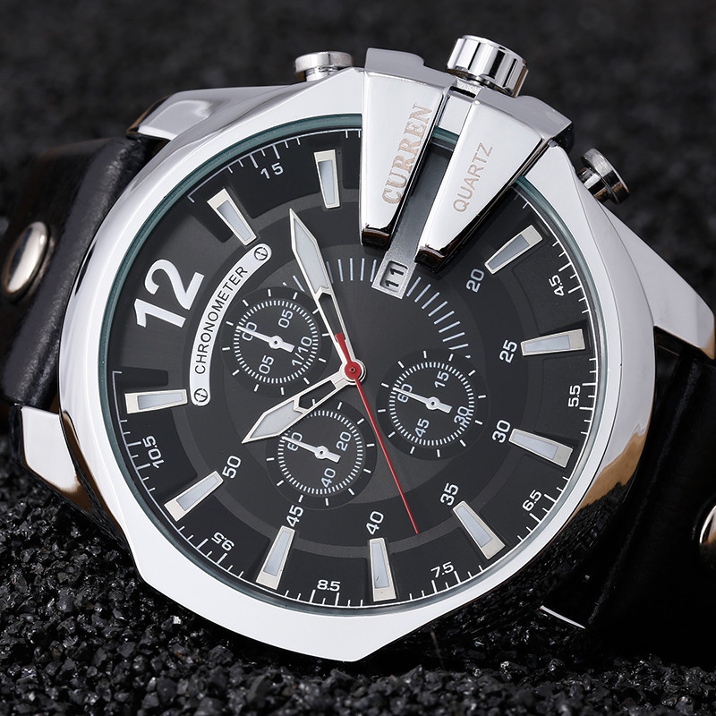 Curren Mens Watches Top Brand  - Leather Watch Band Men review and price
