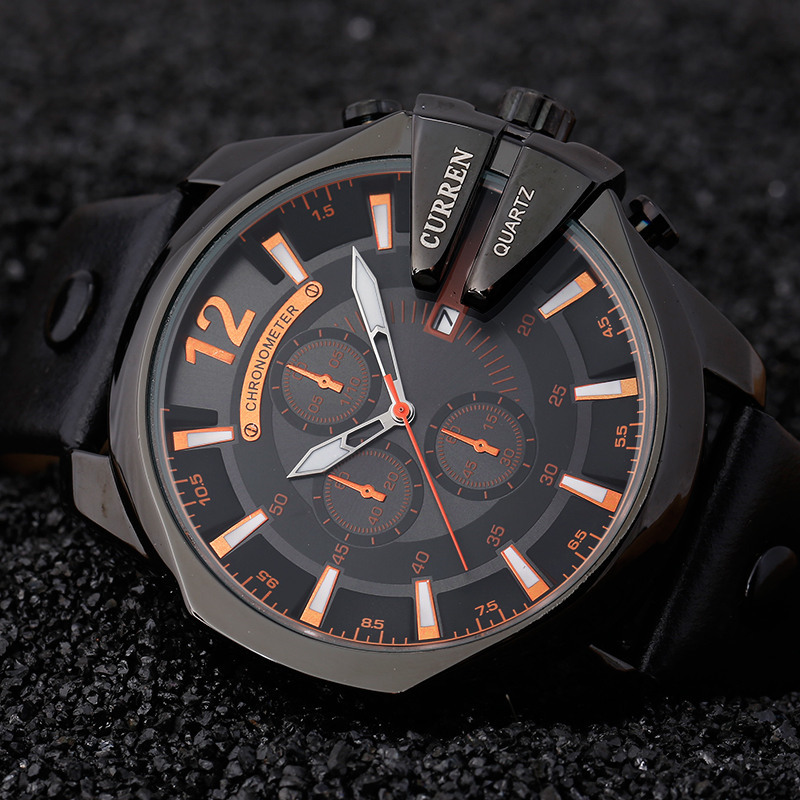 Curren Mens Watches Top Brand  - Leather Watch Band Men review and price
