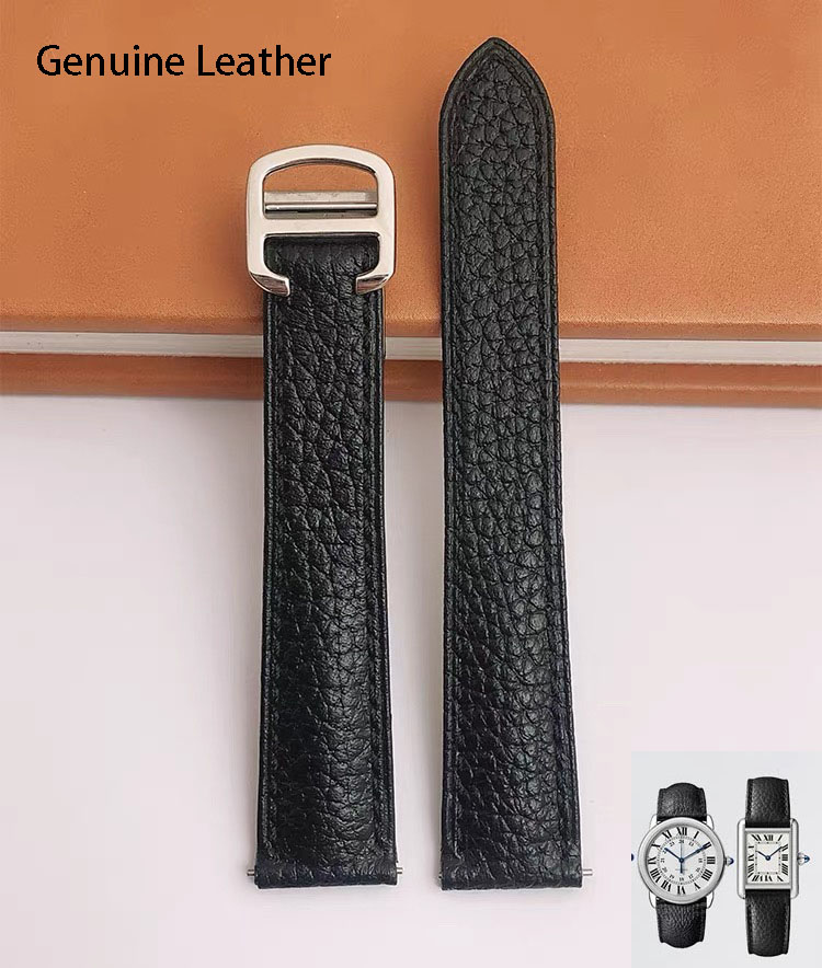 Genuine Leather Watch Strap Su - Cartier Watch Tank review and price