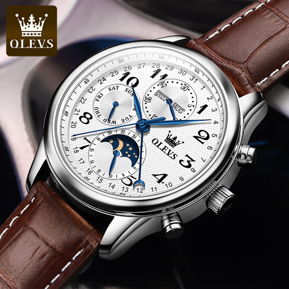 OLEVS 6667 Moon Phase Men's Wa - Seiko Watch Presage review and price