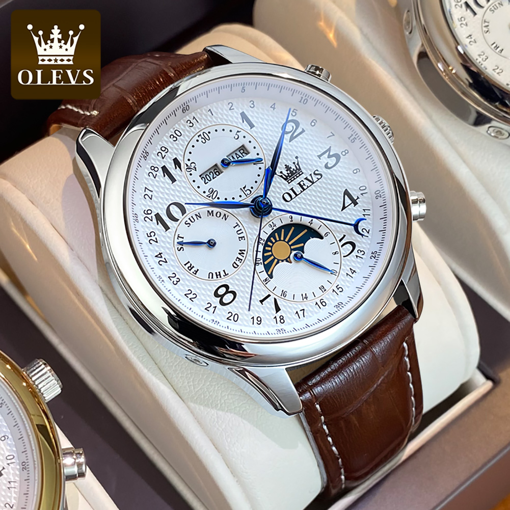 OLEVS 6667 Moon Phase Men's Wa - Seiko Watch Presage review and price