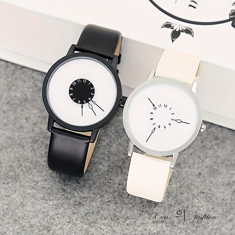 1PC Personality Concept Black  - Canvas Strap Watch review and price
