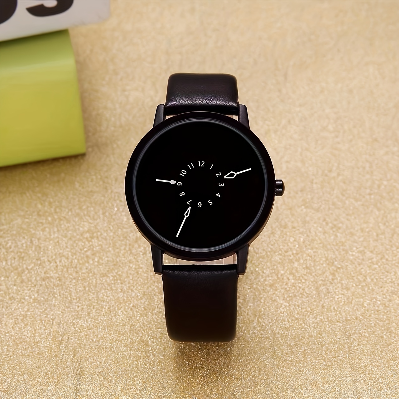 1PC Personality Concept Black  - Canvas Strap Watch review and price