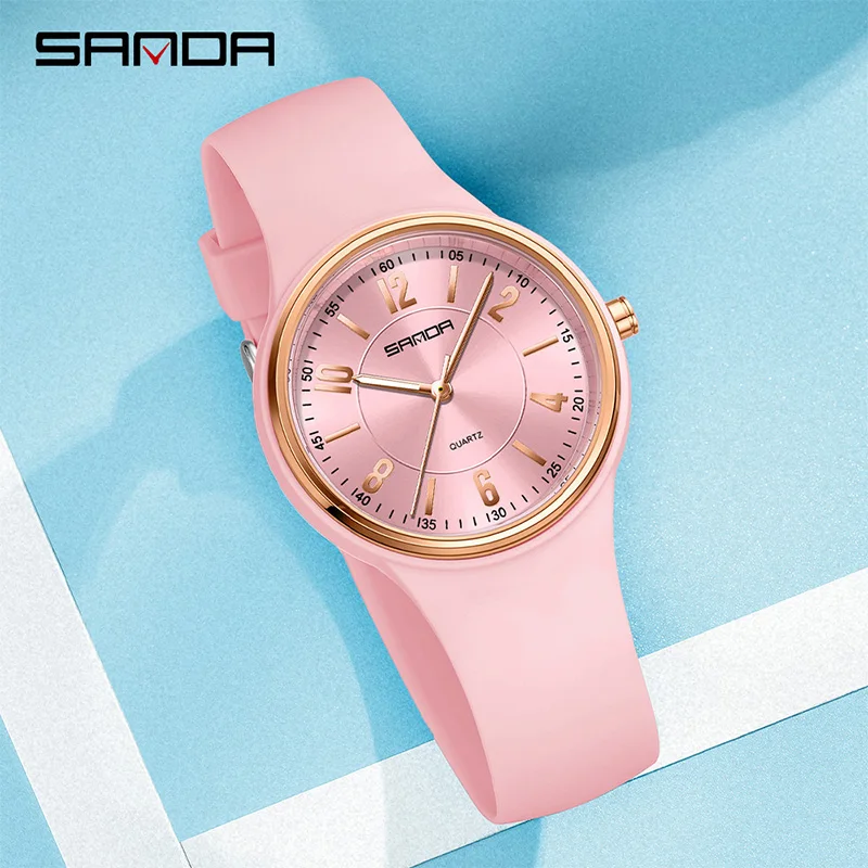 SANDA Fashion Women Quartz Wat - Silicone Band Women review and price