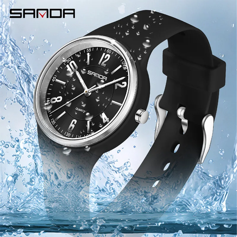 SANDA Fashion Women Quartz Wat - Silicone Band Women review and price