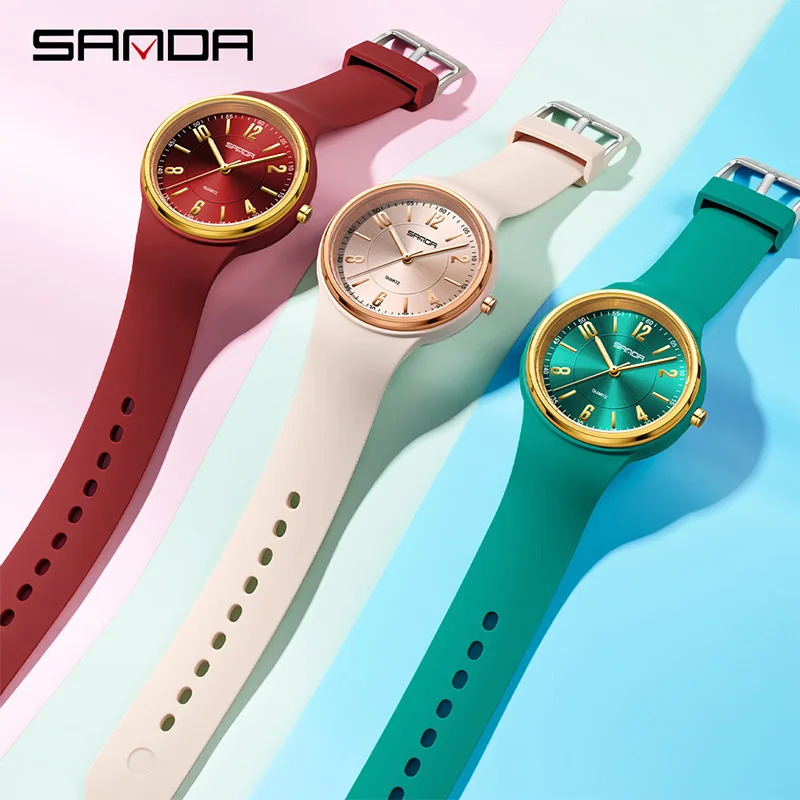 SANDA Fashion Women Quartz Wat - Silicone Band Women review and price