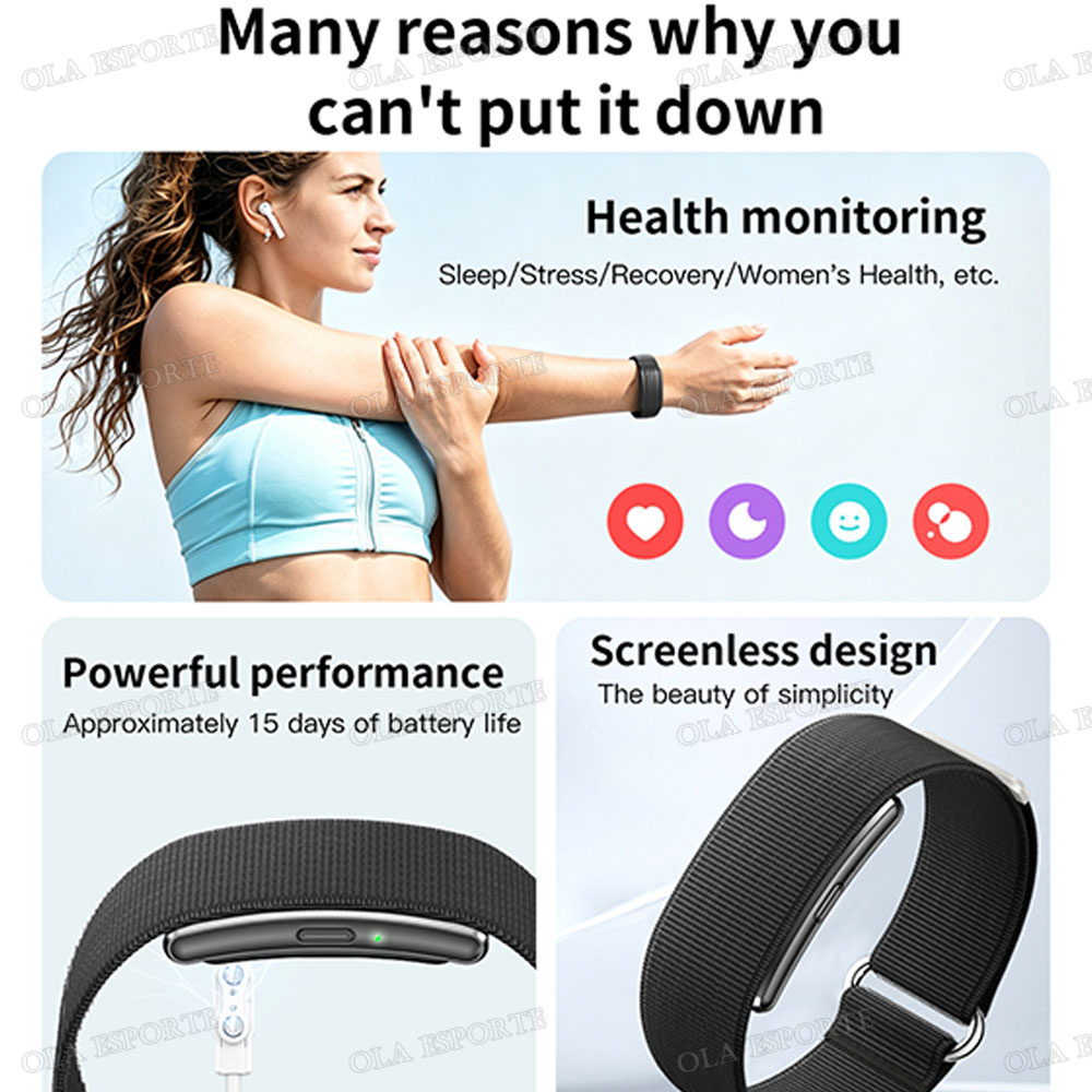 New Screenless Fitness Tracker - Canvas Strap Watch review and price