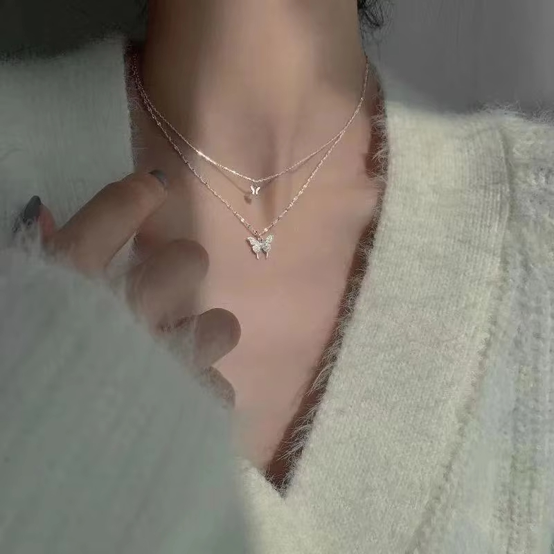 New Shiny Butterfly Necklace L - Butterfly Clasp Deployant review and price