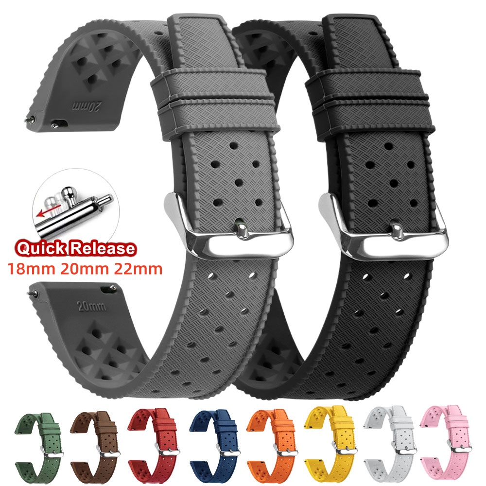 18mm 20mm 22mm Tropical Silico - Canvas Strap Watch review and price